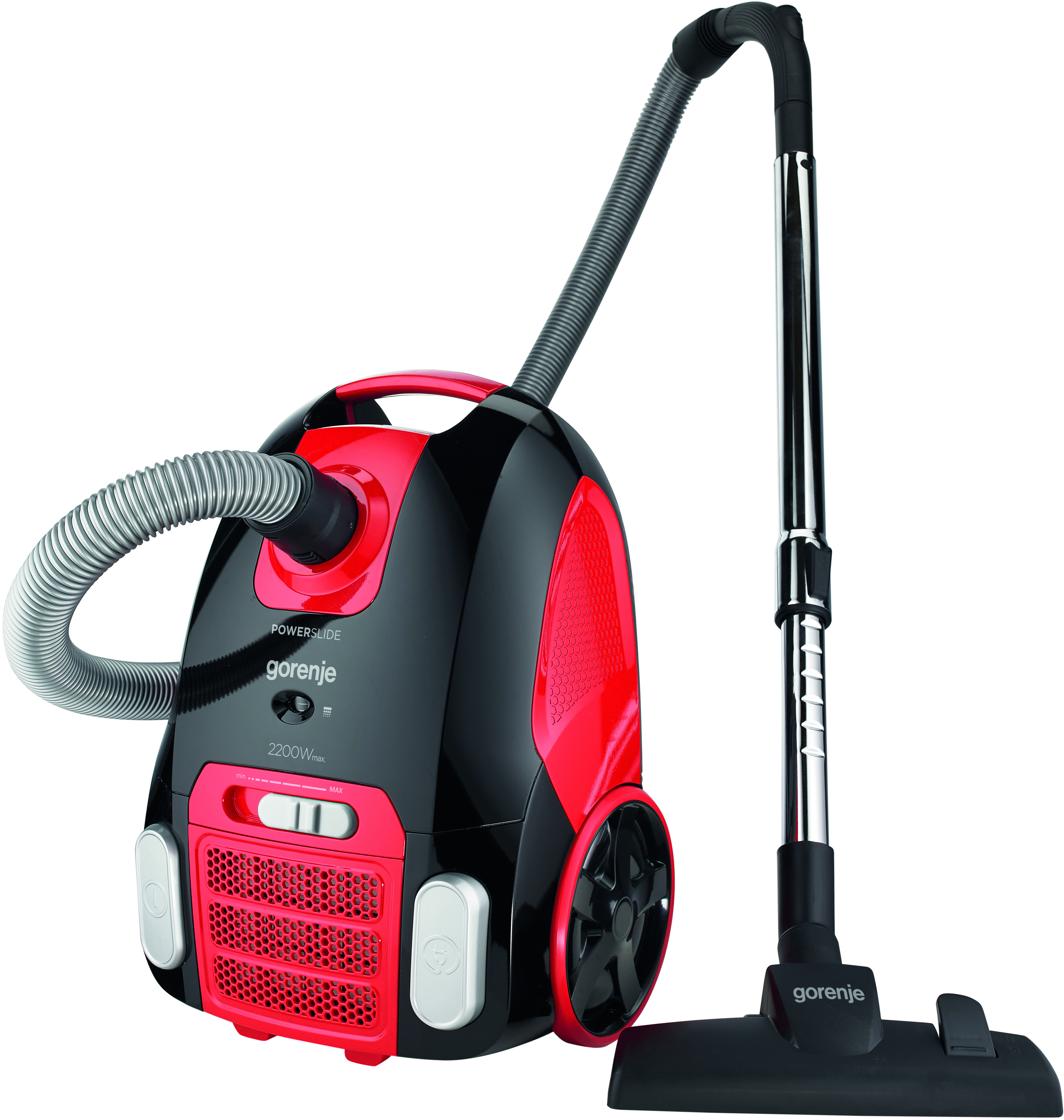 VC2221PSBKR Пылесос мешковый / пылесос мешковый 2200вт, черный/красный Gorenje Santreyd  - Вид №1