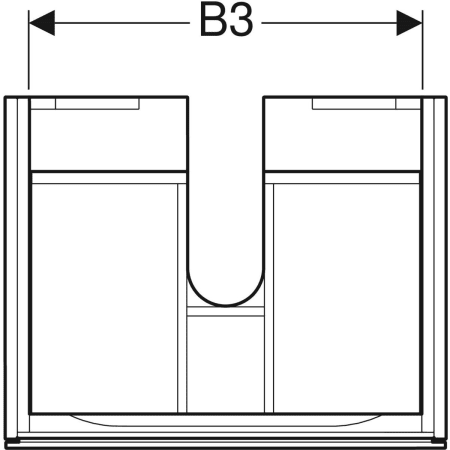 500.505.01.1 Шкафчик для раковины Geberit Xeno², с одним выдвижным ящиком Geberit  - Вид №2