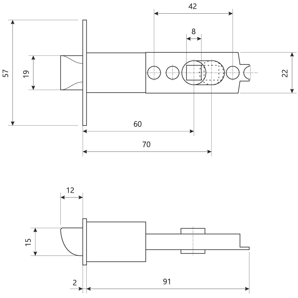 ARMEX Ручка-защелка с вертушком для межкомнатных дверей 85088983 STLM-0058605 - Вид №5
