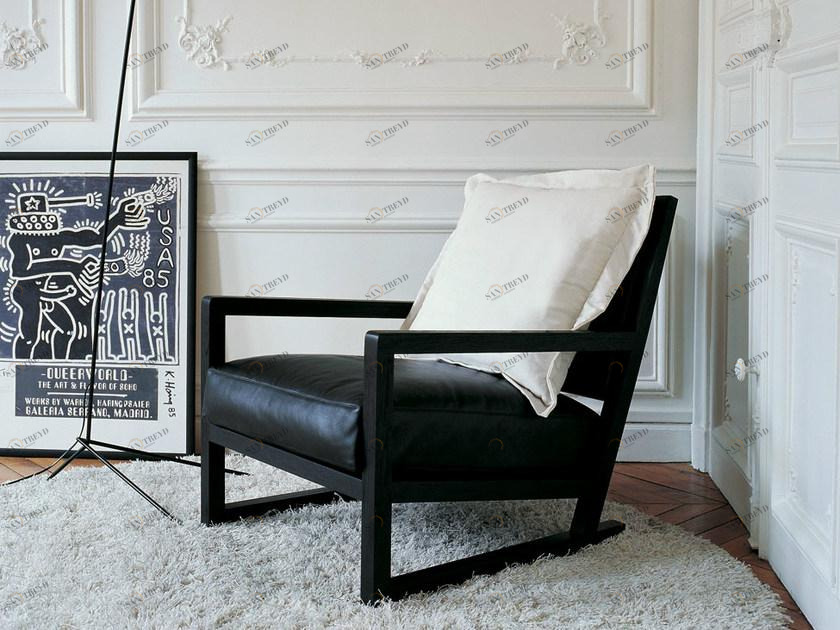 Maxalto Мягкое кожаное кресло с подлокотниками Clio sun-id-1478658