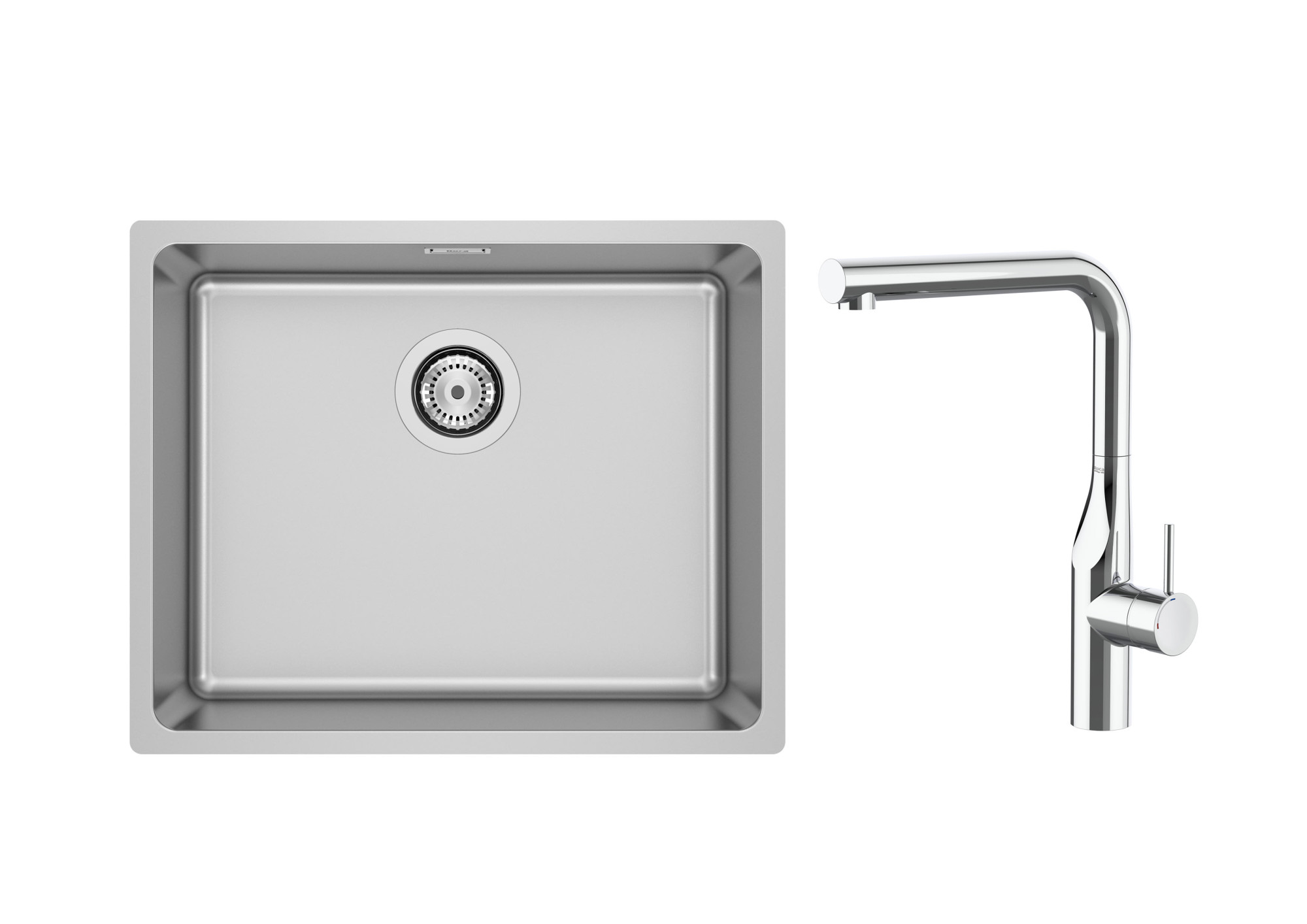 A870PD050G Пакет (мойка с одной чашей и однорычажный смеситель Glera) ROCA Roma