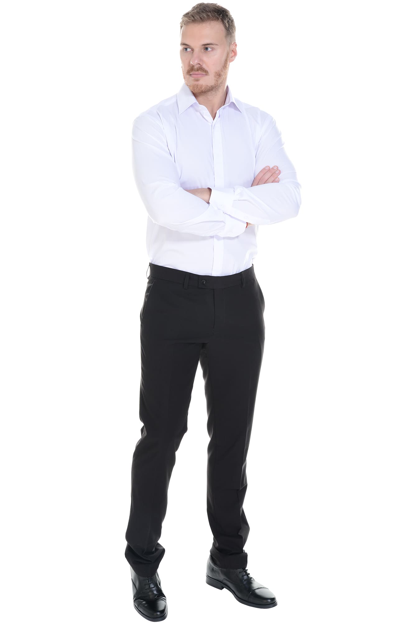 4958025 Рубашка мужская  white El-Risto  Корпоративная одежда  размер 44/176-182  - Вид №30