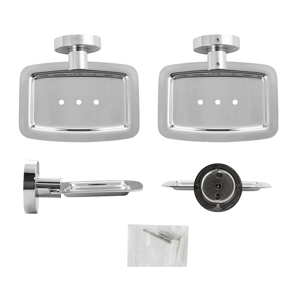 GFmark - Мыльница металлическая на основании, крепление с АЛМАЗНОЙ КРОШКОЙ, код: 4802  - Вид №4