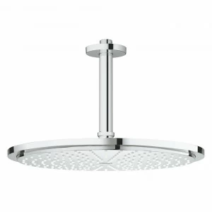 Верхний душ с кронштейном GROHE Rainshower Cosmopolitan Metal, диаметр 310 мм, потолочный кронштейн, хром (26067000)