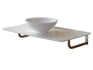 Круглый подвесной умывальник в HIMACS