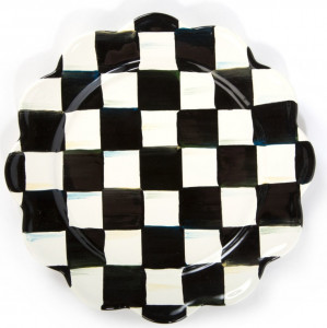 10641856 Mackenzie-Childs Тарелка "Лепесток" 20см Courtly Check Сталь