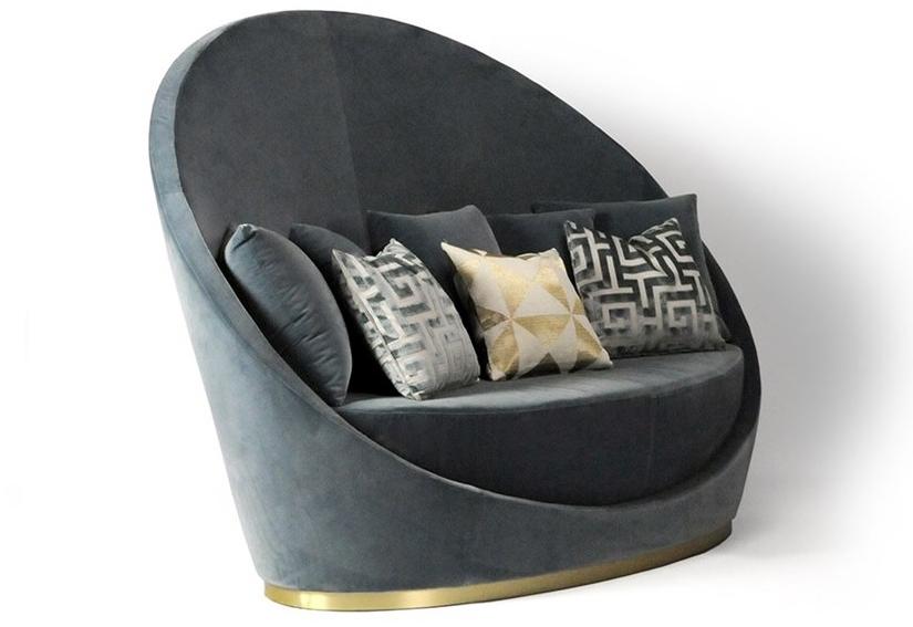 Paolo Castelli Изогнутый диван из ткани sun-id-1453581 - Вид №1