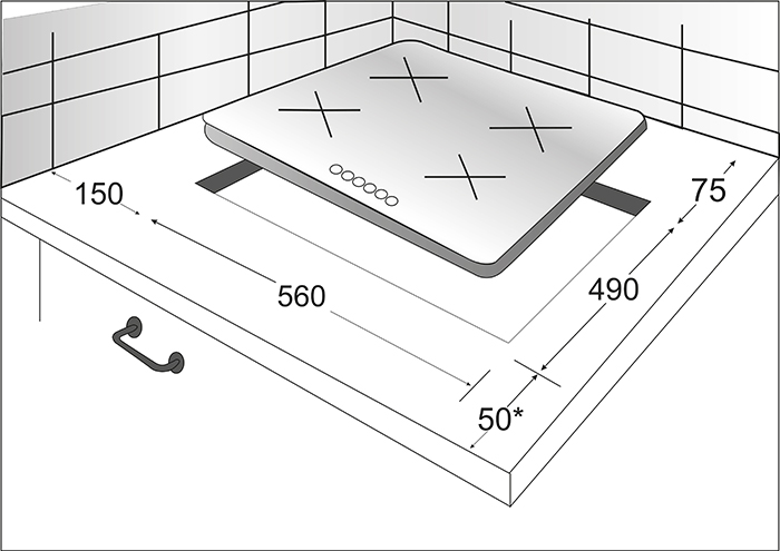 9245031 Газовая варочная поверхность EXITEQ PFH 750 STG-E STDN-0044097 - Вид №8