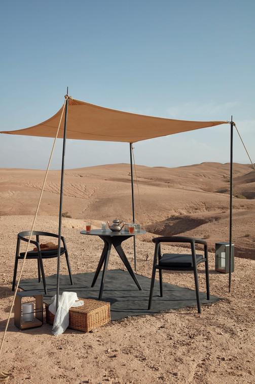 MNST985 Обеденный стол teak nero ⌀125см Manutti Torsa - Вид №27