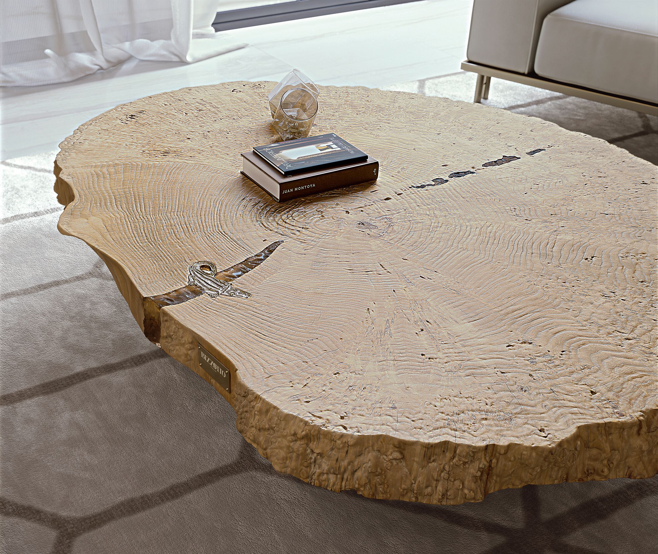 Круглый журнальный столик из шиповника Bizzotto Italia Atmosphera ARCH-00125615 - Вид №1