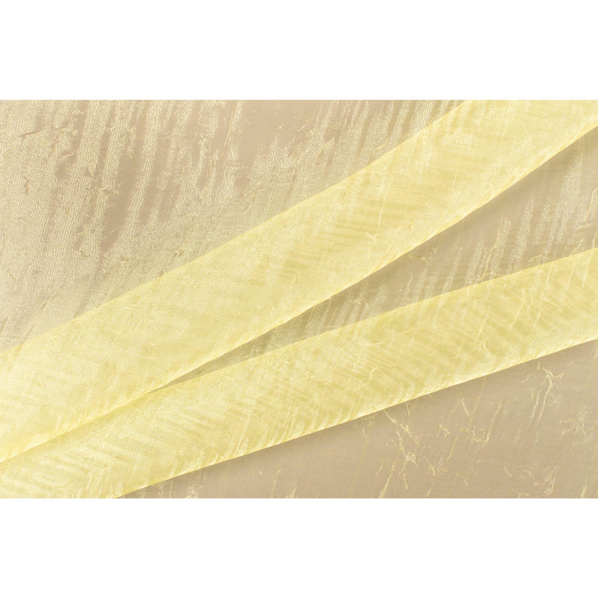 85611437 Тюль 1 м/п Однотонный органза жатая 270 см цвет желтый Santreyd  - Вид №3