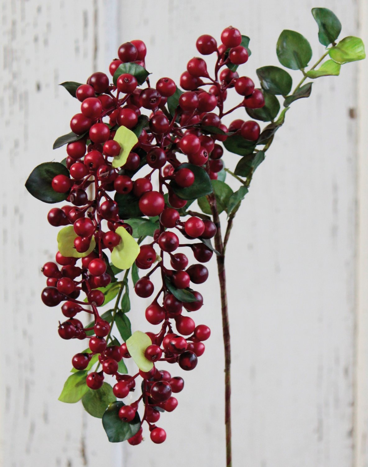 1585 444 a3 Стебель искусственной ягоды, 45 см, красный H-andreas  - Вид №6