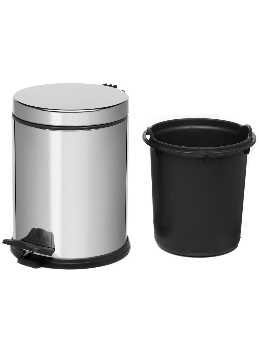 Вёдра с педалью и крышкой Andromeda 3L Chrome NAVAKO 11002 - Вид №2