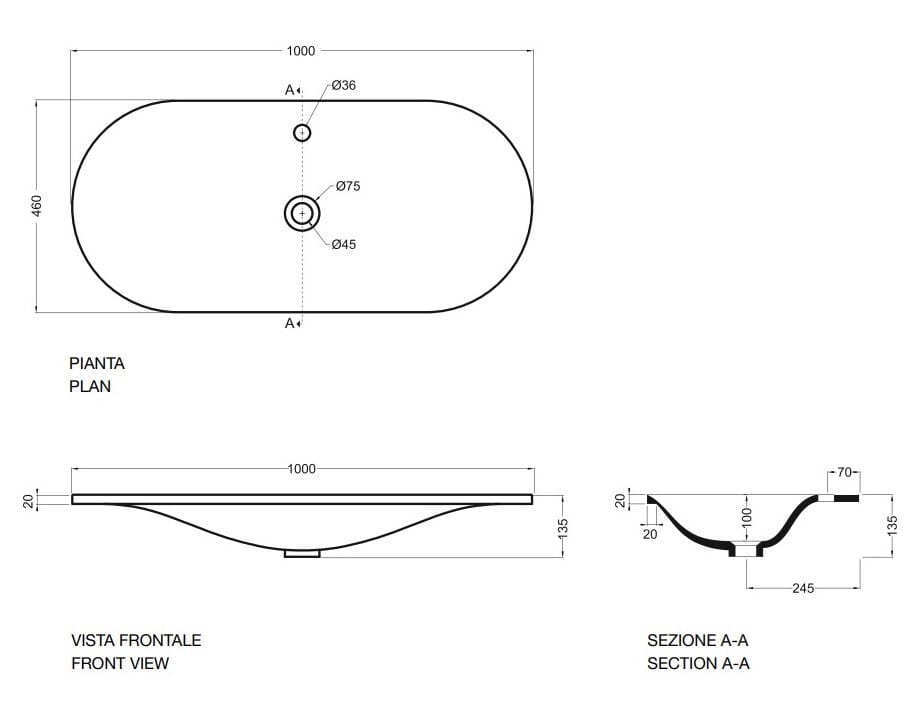 Керамическая овальная раковина Axa Delano ARCH-00043262 - Вид №21