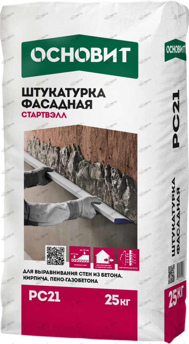 Штукатурка фасадная Основит Стартвелл РС21 25кг 382