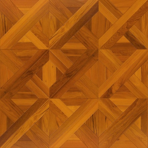 Модульный паркет Marco Ferutti Linea Linea Бирманский Тик с брашью (Текстурированная) 406х405 мм 2600600038 - Вид №9