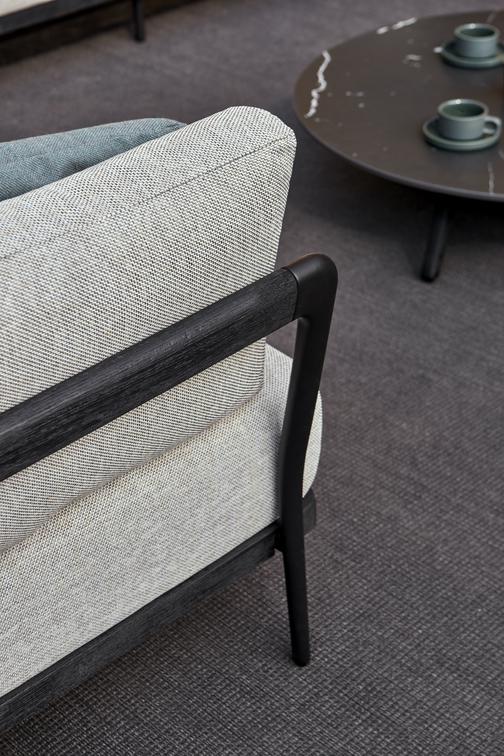 MNST256 1 мест. teak nero черный Manutti Flex - Вид №6