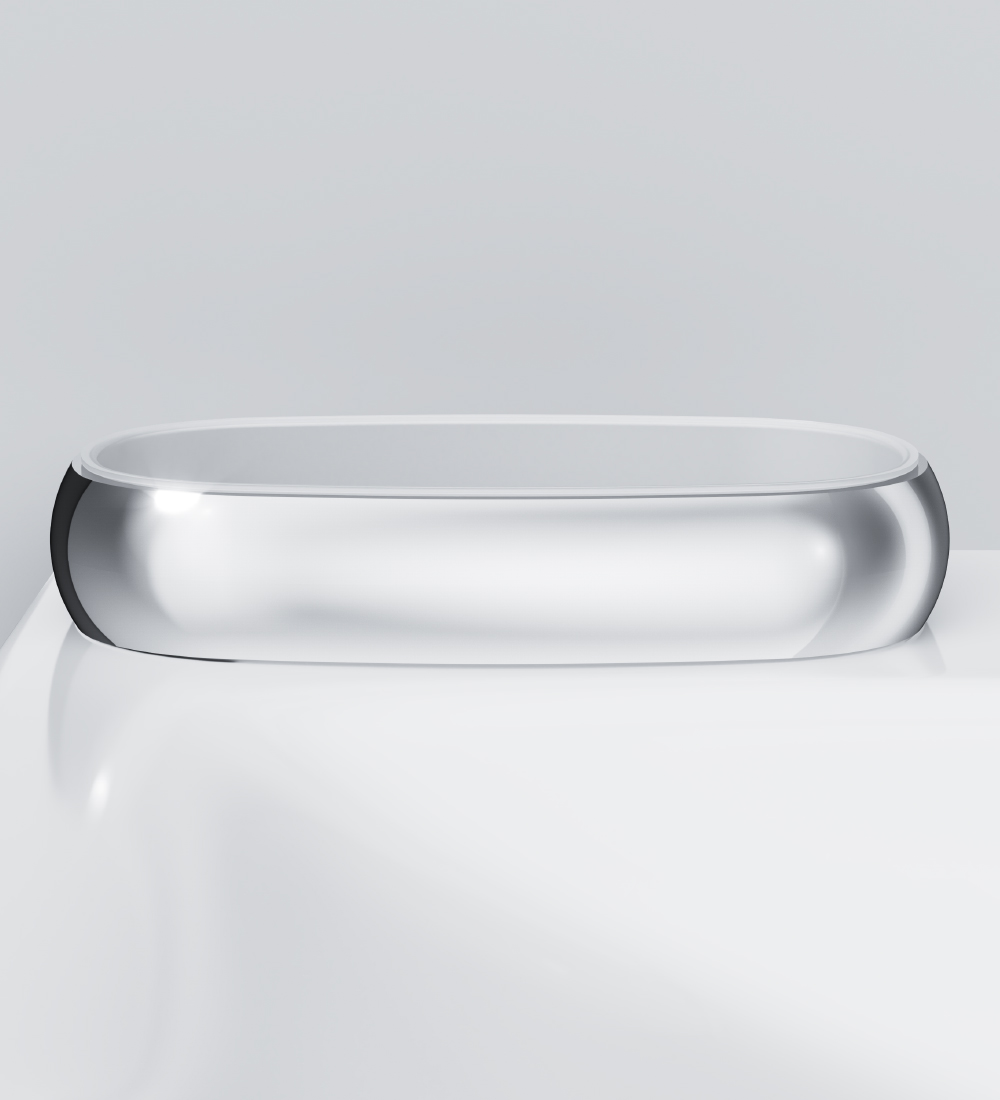 A3031200 Стеклянная мыльница отдельно стоящая хром шт AM.PM Sensation - Вид №3