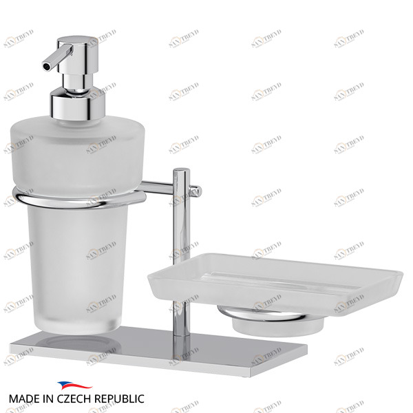 Держатель с матовыми дозатором и мыльницей настольный Ellux DOMINO DOM 004-C08 sun-id-561293