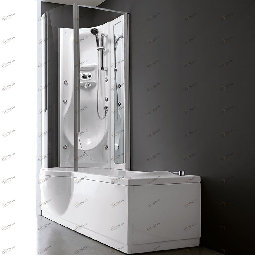 Ванна угловая комбинированная с аэромассажем V597C Gruppo treesse Simona Box