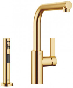 33826790-280010_1_27721970-28_1 Смеситель однорычажный с душевым гарнитуром для ополаскивания - латунь сатинированная Dornbracht Elio