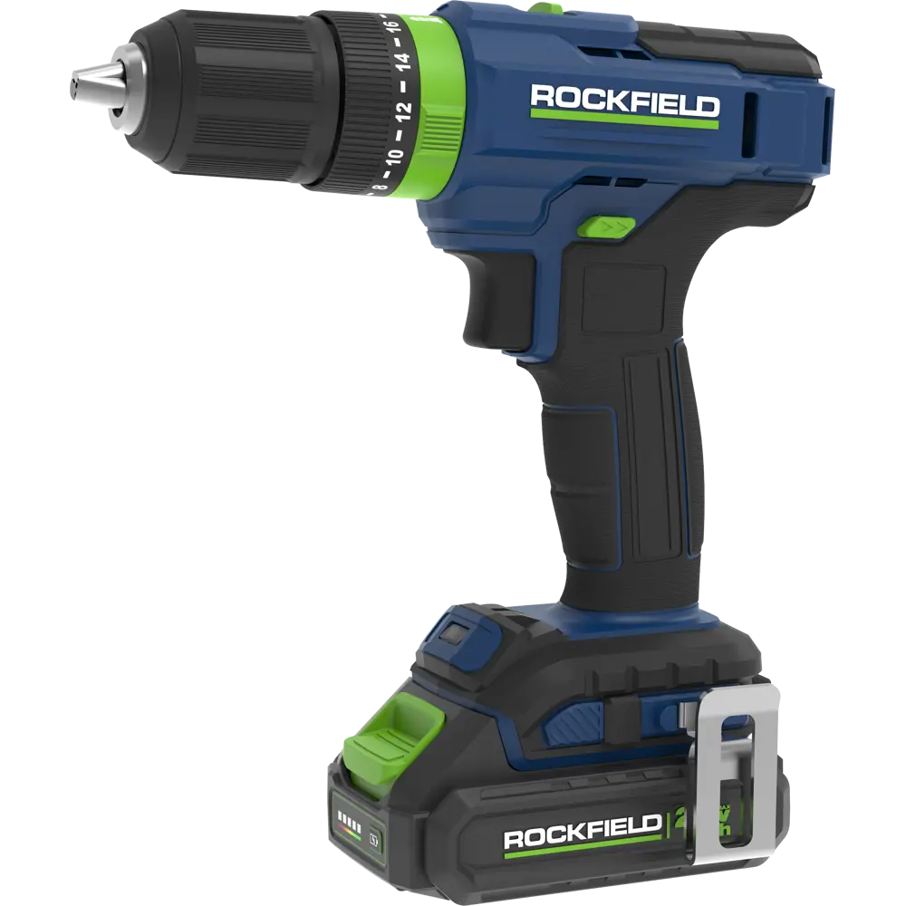 Аккумуляторная дрель-шуруповерт Rockfield RF2052K с ударным механизмом 89366404 STLM-1422635