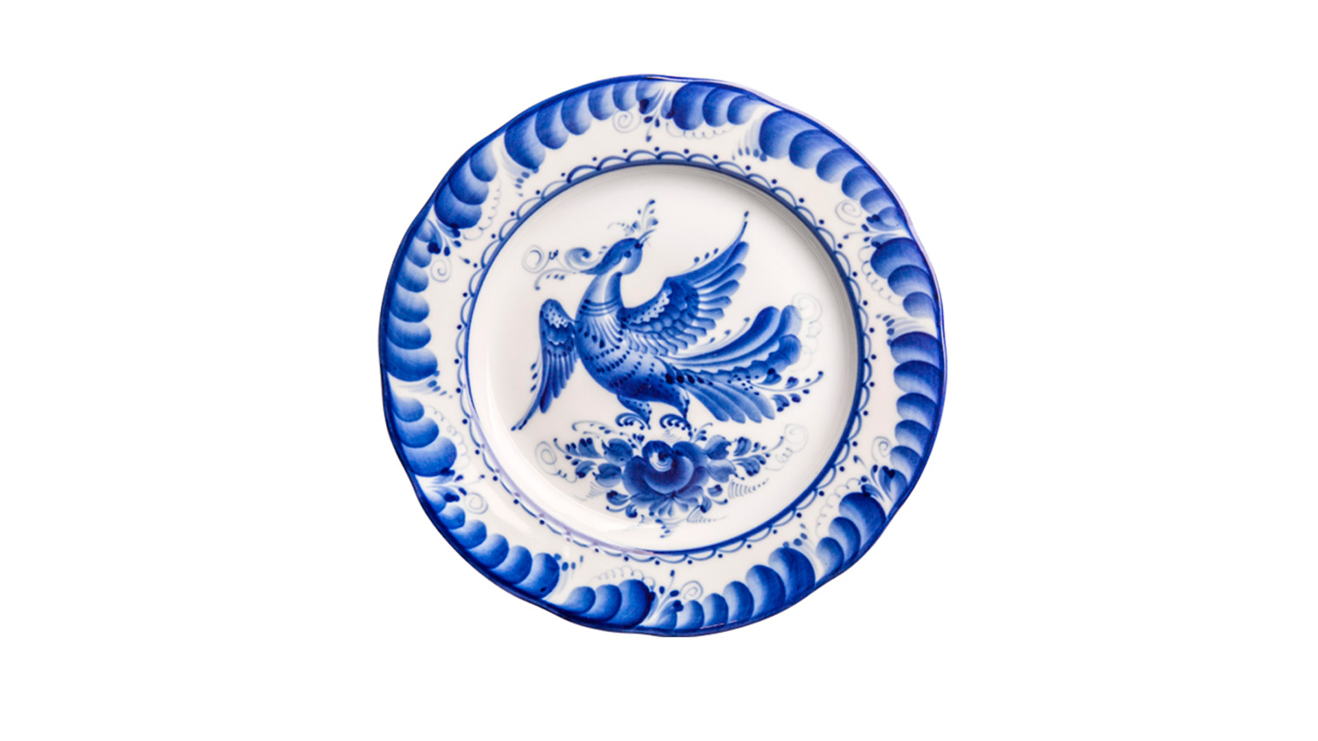 10612894 Гжельский фарфоровый завод Сервиз столовый 6/42 "Дубок" (авт.работа) Фарфор, Керамика  - Вид №1