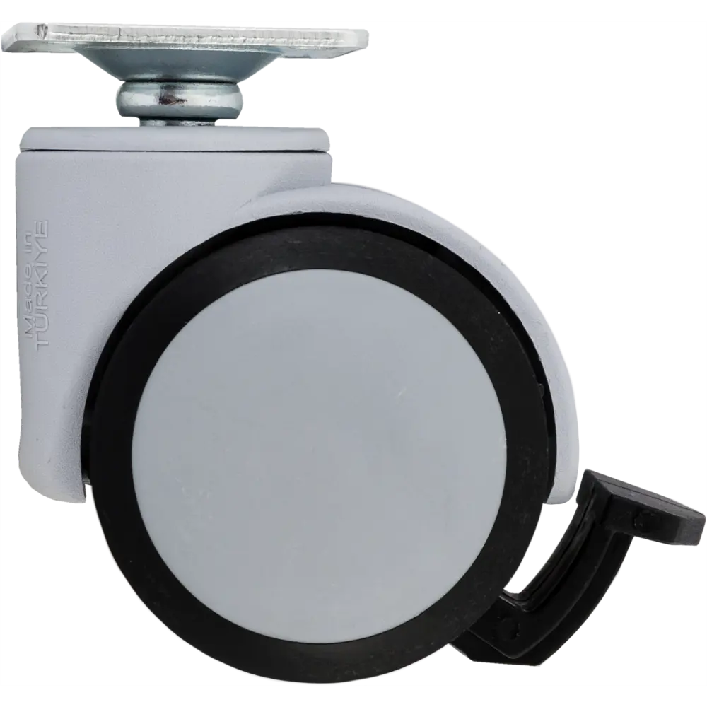 Jet 3013B - поворотное мебельное колесо с тормозом и площадкой, 50 мм 82582404 STLM-0030596 - Вид №1