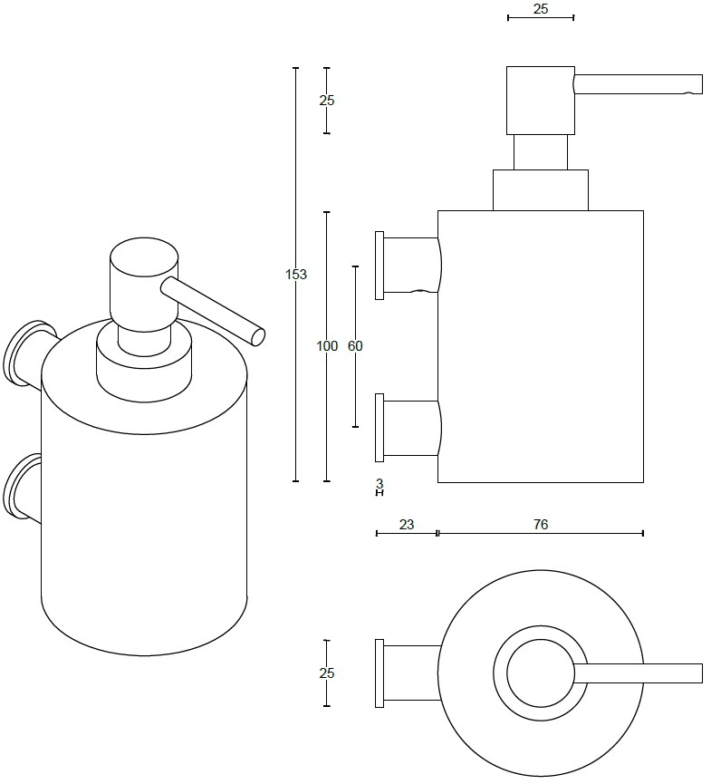 Formani Настенный дозатор мыла из нержавеющей стали One Pb501 - Вид №3