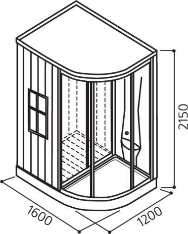 AG-0201L Душевая кабина Appollo AG Santreyd - Вид №1