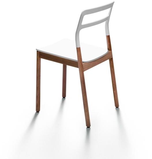 DE PADOVA Штабелируемый стул из массива дерева и пластика sun-id-1504607 - Вид №1