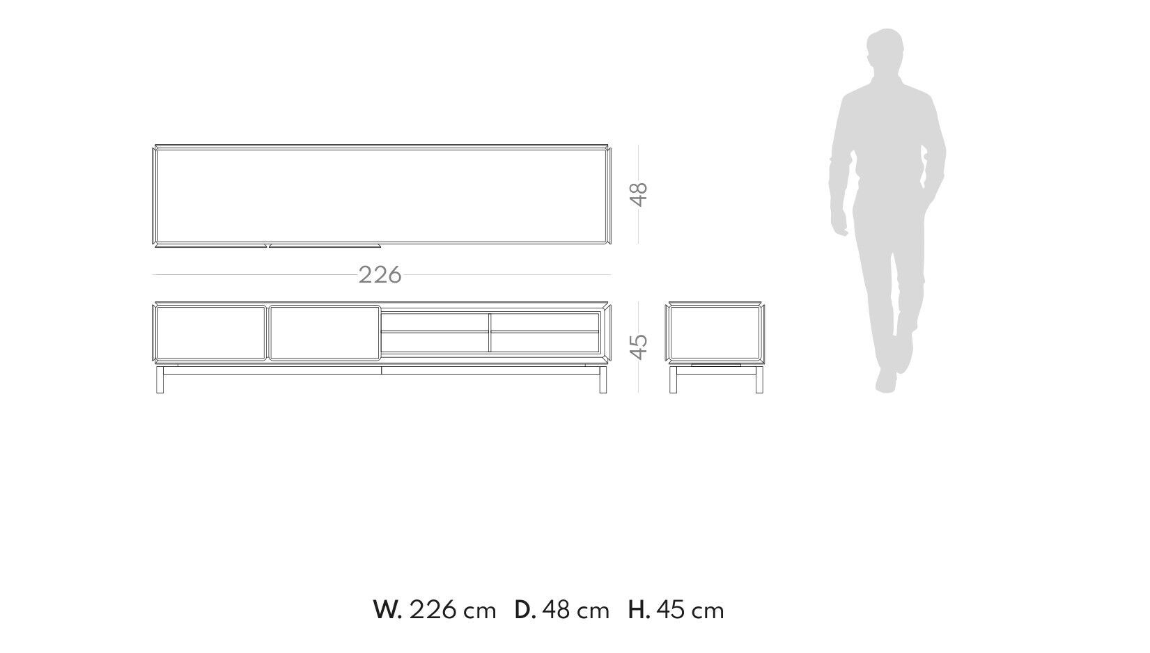 Деревянный шкаф для телевизора PRADDY Metro ARCH-00144691 - Вид №1