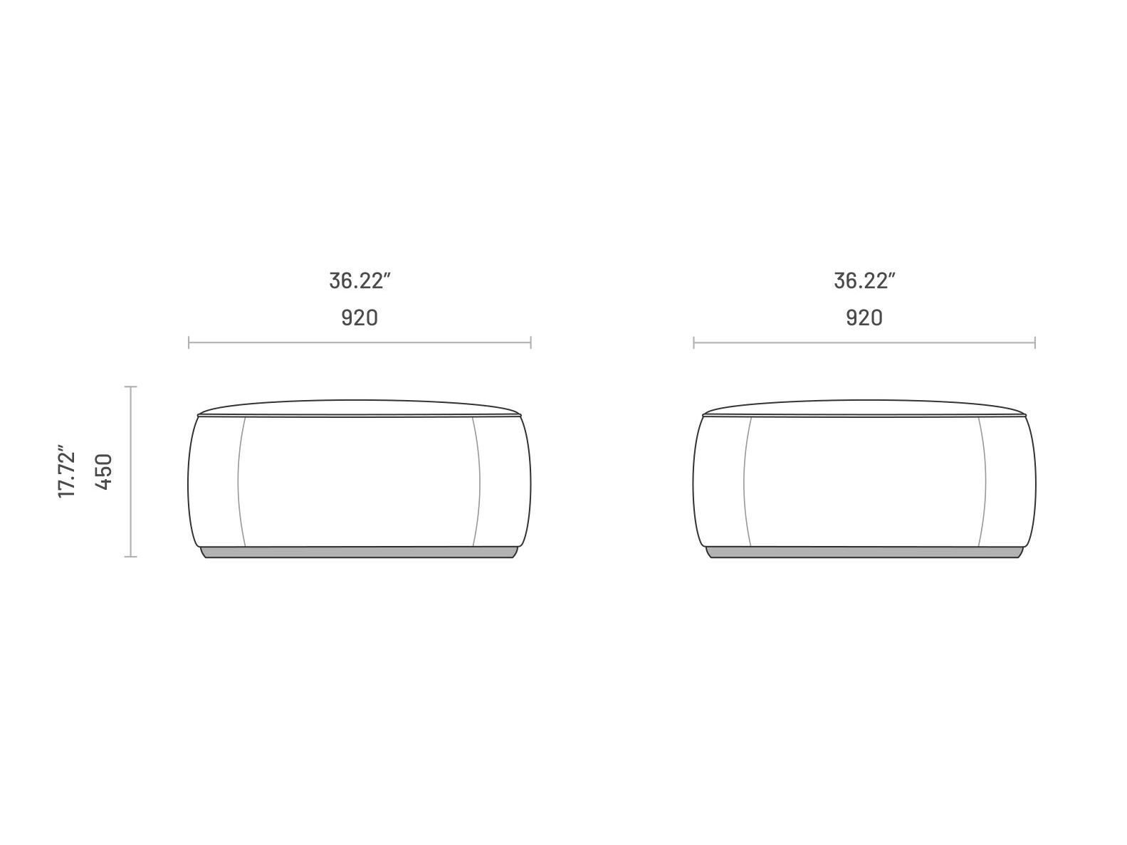 Круглый пуф из ткани Domkapa RACHEL ARCH-00136848 - Вид №8