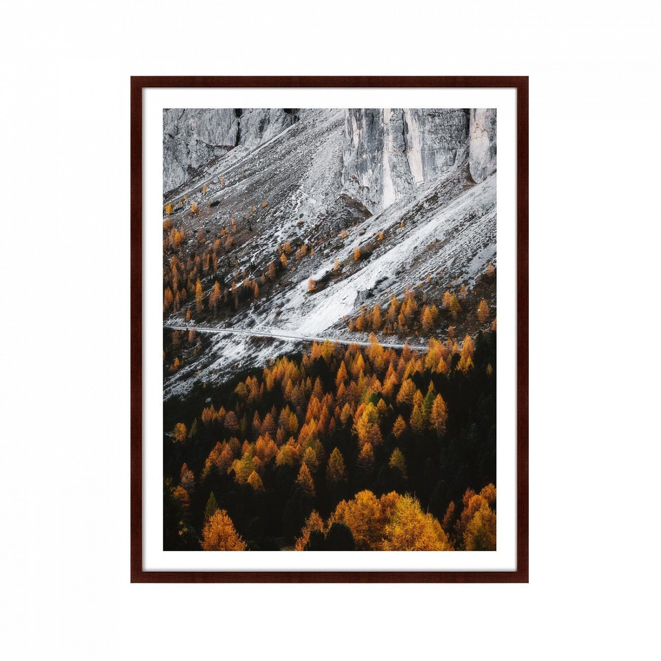 Фотокартина в раме 130х102 см Snowy mountains КАРТИНЫ В КВАРТИРУ  264746 Белый;коричневый;черный;разноцветный  - Вид №1