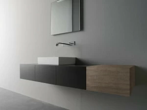 Moab80 Мебель для умывальника из дуба подвесная с дверцами Block2