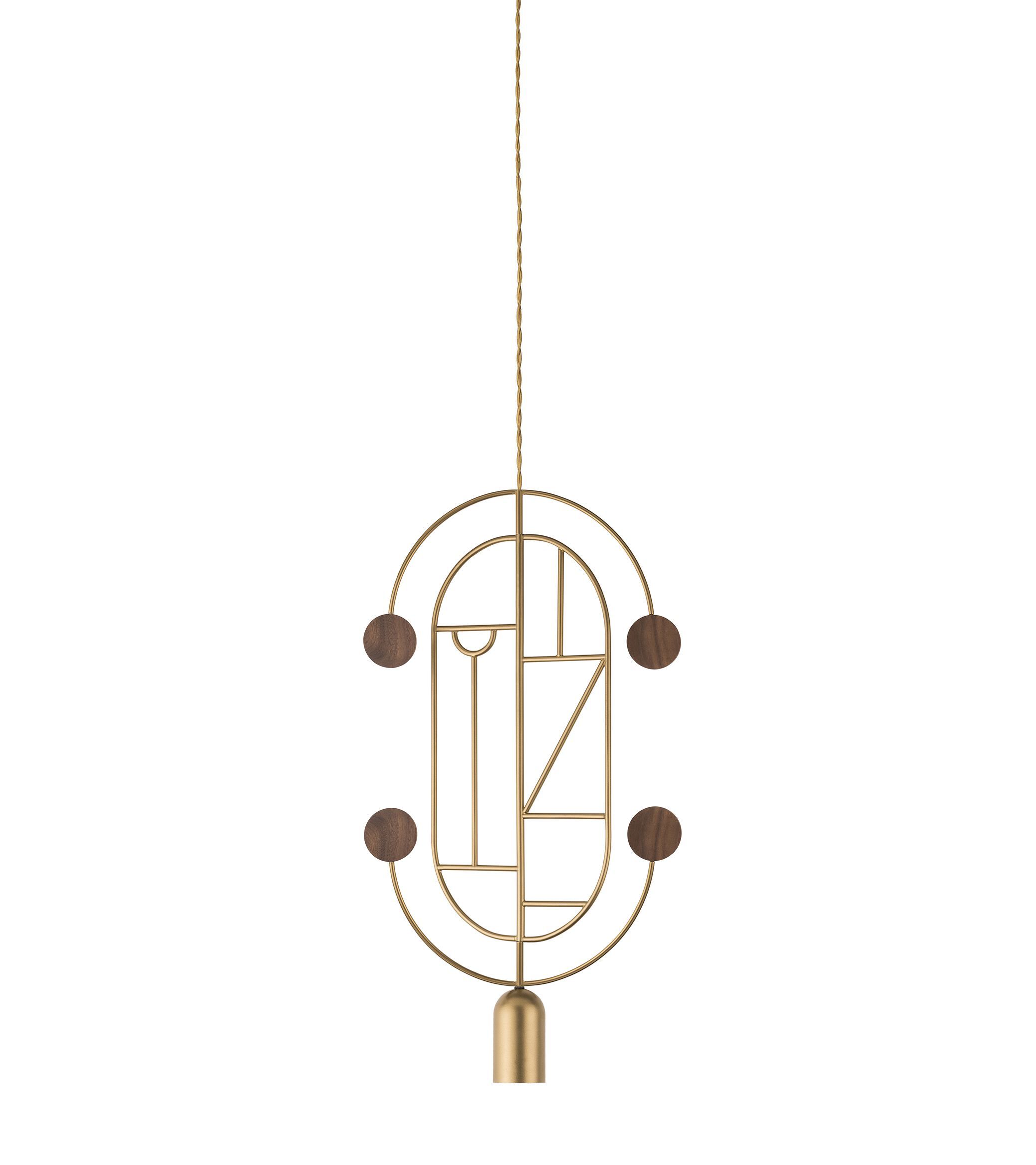 Металлический светодиодный подвесной светильник с регулируемой яркостью NOMON WOODEN DOTS ARCH-00069833 - Вид №16
