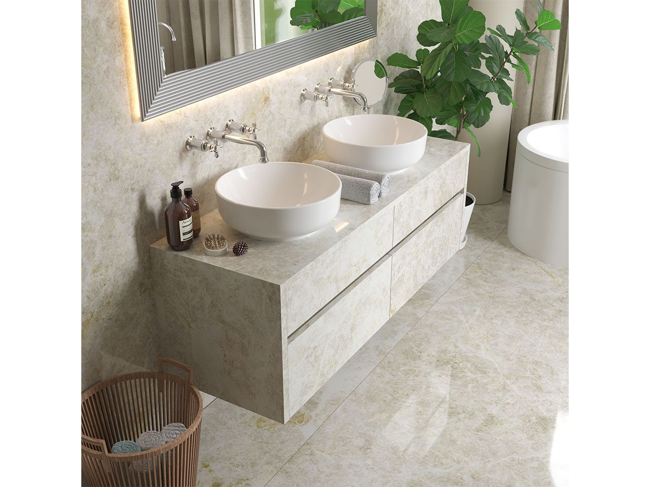 Пол / керамогранит с мраморным эффектом Kaleseramik плиты ARCH-00046022 - Вид №1