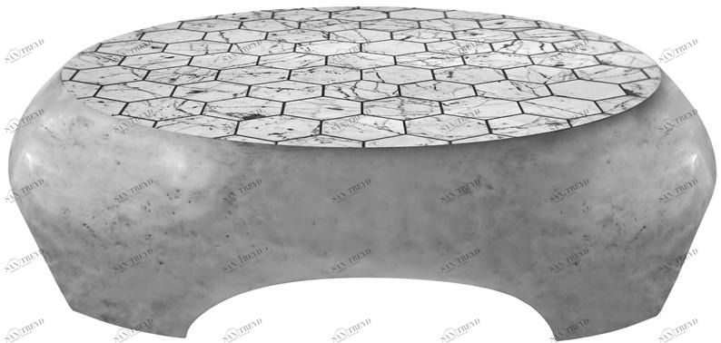 KARPA Низкий журнальный столик из каррарского мрамора  K1381 