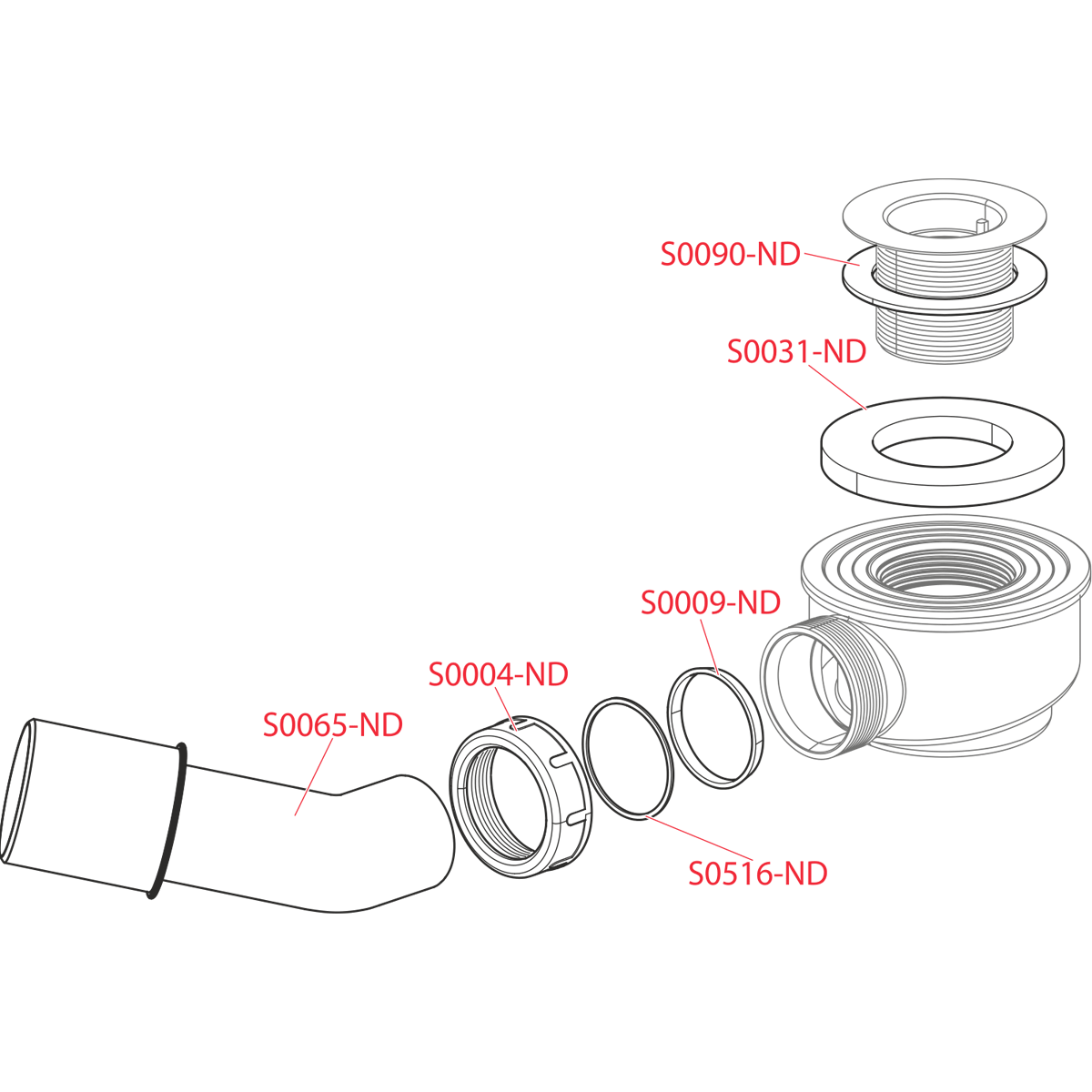 Сниженный сифон для душевого поддона ALCAPLAST A47150 - Вид №2