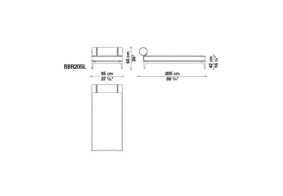 Ткань сад диван с полуостровом B&B Italia Outdoor смородина ARCH-00037375 - Вид №28