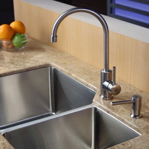 KHU123-32-KPF2160-KSD33BN Накладная раковина на столешницу  прямоугольная Krausru  - Вид №5