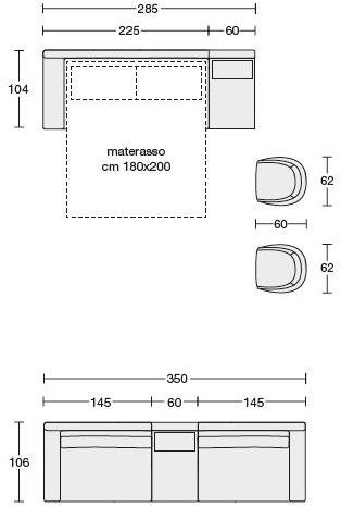CTS SALOTTI Диван-кровать из ткани Roger sun-id-1464383 - Вид №6