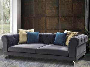 2-местный тканевый диван capitonné