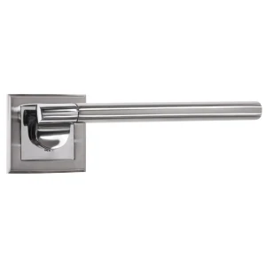 Ручка дверная на розетке Palladium «Oscar» SN/CP, ЦАМ, цвет матовый никель/хром 82004491 STLM-2131745