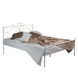 Кованая двуспальная кровать 160х200 с одной спинкой белая "Валенсия" FRANCESCO ROSSI ВАЛЕНСИЯ 134619 Белый