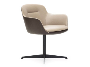 Вращающееся кресло из оленьей кожи с 4 спицами