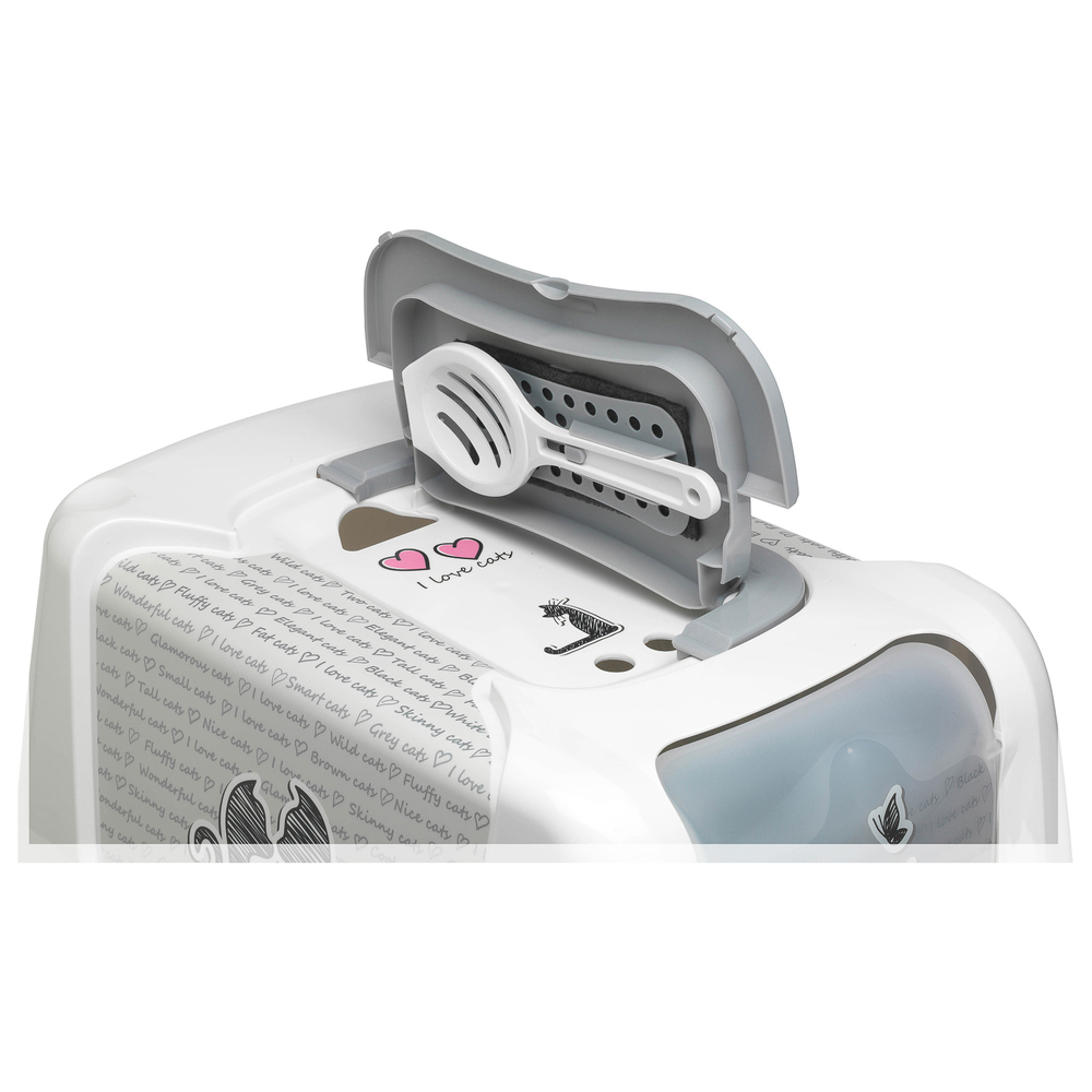 ПР0059063 Био-туалет для кошек Cats in Love с совком, серый 50x39x37h см MODERNA  - Вид №1