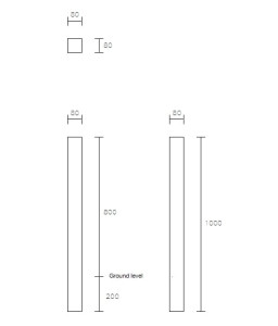 Металлический столб боллард