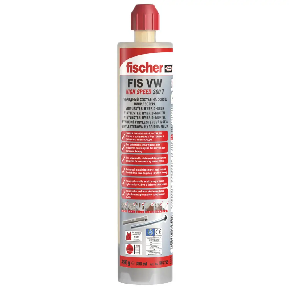 Анкер химический Fischer FIS VW 300 T для кирпича, бетона 82539600 STLM-2035966 