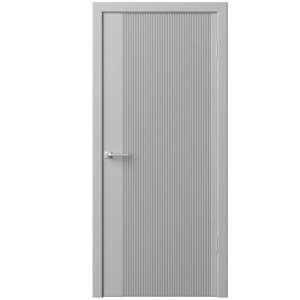 Дверь межкомнатная глухая Синди-5 60x200 см эмаль цвет гейнсборо с замком и петлями 89396715 STLM-2001919 RUMAX  - Вид №1